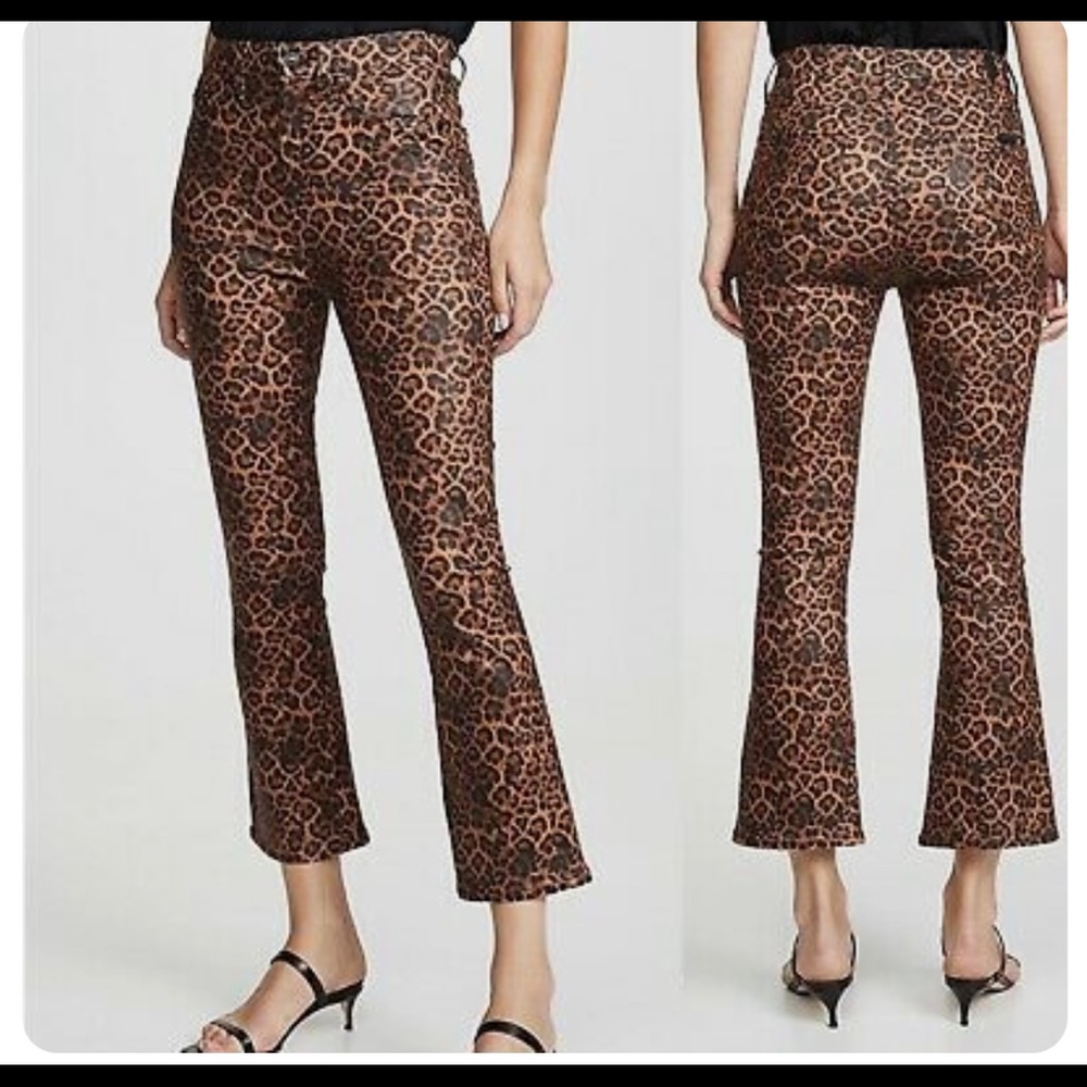 NWT 7 for all mankind leopard print flare jeans